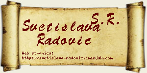 Svetislava Radović vizit kartica